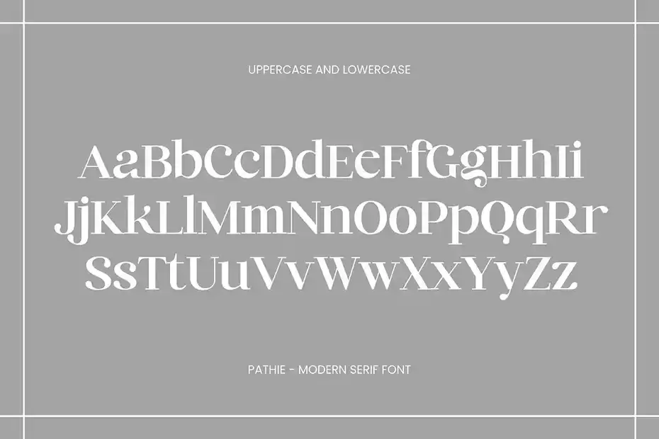 فونت انگلیسی مدرن Pathie - Modern Serif Font - 5