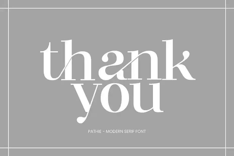 فونت انگلیسی مدرن Pathie - Modern Serif Font - 7