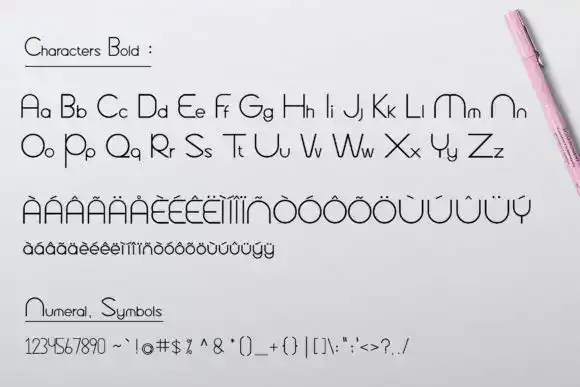 فونت انگلیسی گرافیکی Picanoudes Font - 3