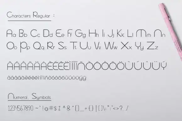 فونت انگلیسی گرافیکی Picanoudes Font - 7