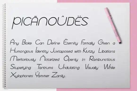 فونت انگلیسی گرافیکی Picanoudes Font - 13