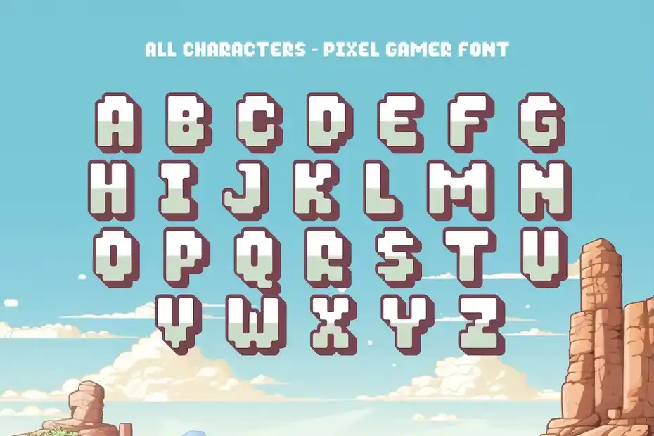 فونت انگلیسی گیمینگ Pixel Gamer - 5
