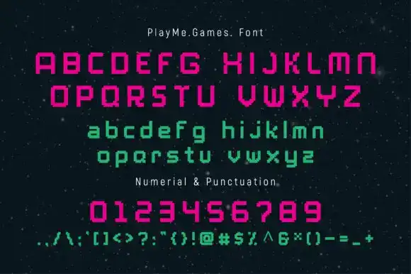 فونت انگلیسی گیمینگ PlayMe Games Font - 1
