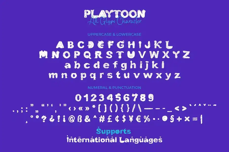 فونت انگلیسی طرح دار playtoon - 4