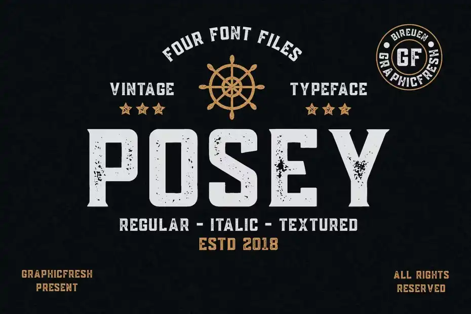 فونت انگلیسی کلاسیک Posey - 1