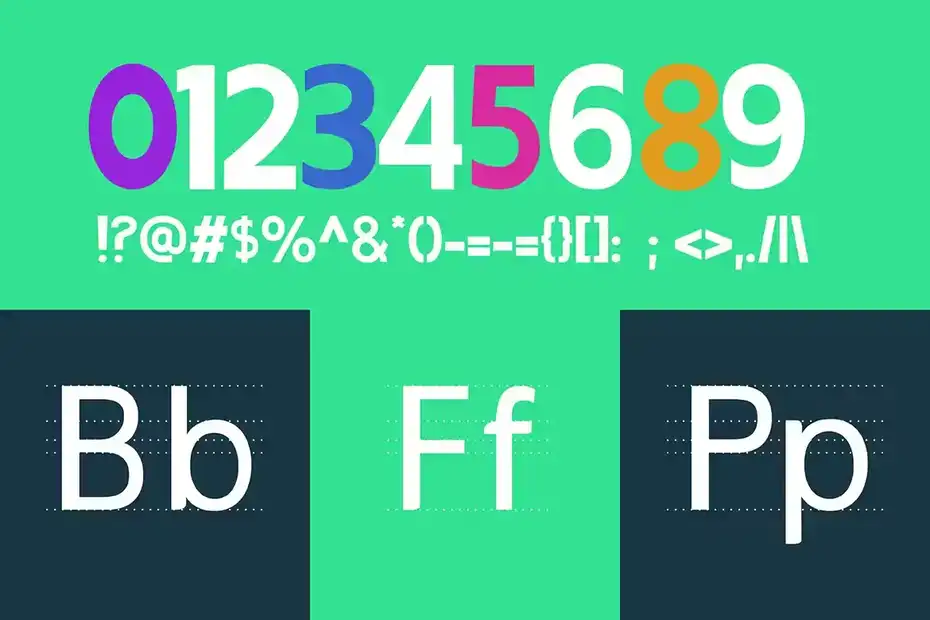 فونت انگلیسی ساده Quick - Simple Sans Serif Family Font - 7
