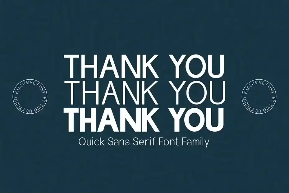 فونت انگلیسی ساده Quick - Simple Sans Serif Family Font - 9