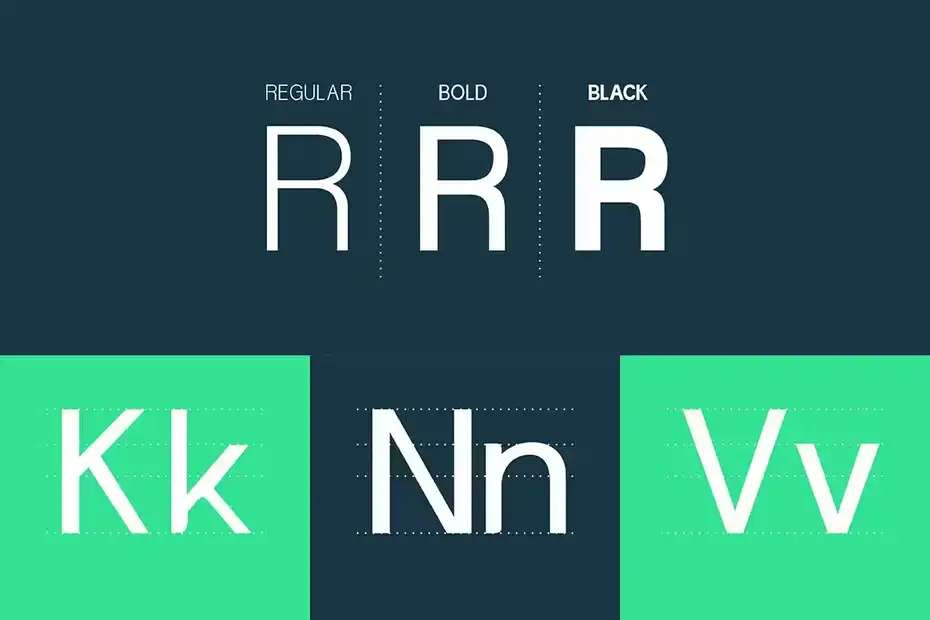 فونت انگلیسی ساده Quick - Simple Sans Serif Family Font - 11