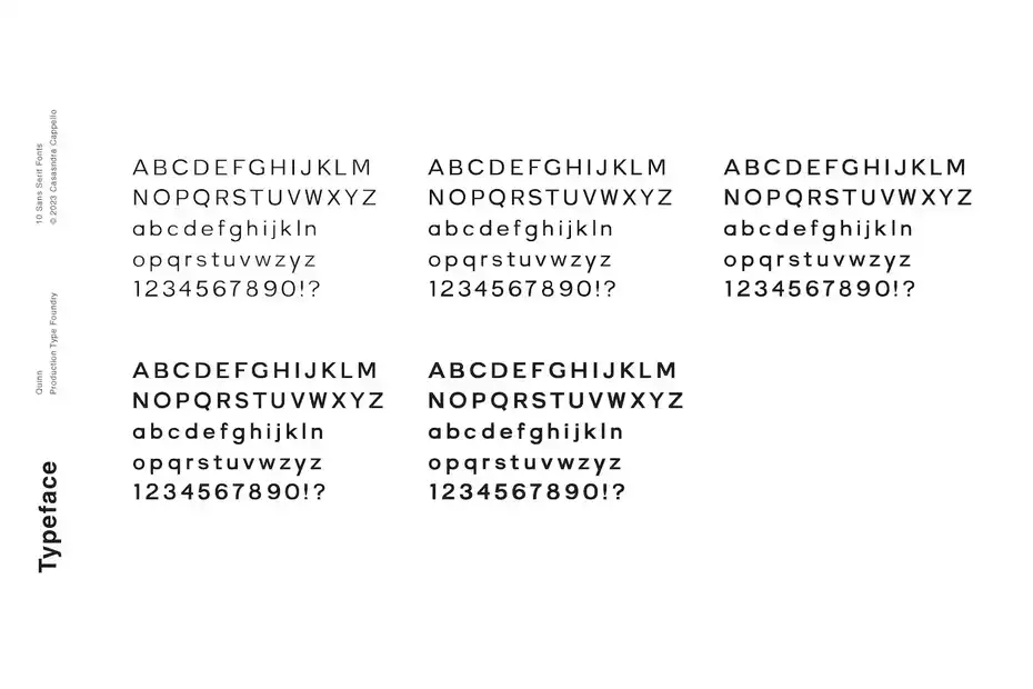 فونت انگلیسی مدرن Quinn - A minimal sans serif - 5