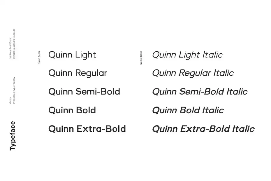 فونت انگلیسی مدرن Quinn - A minimal sans serif - 7