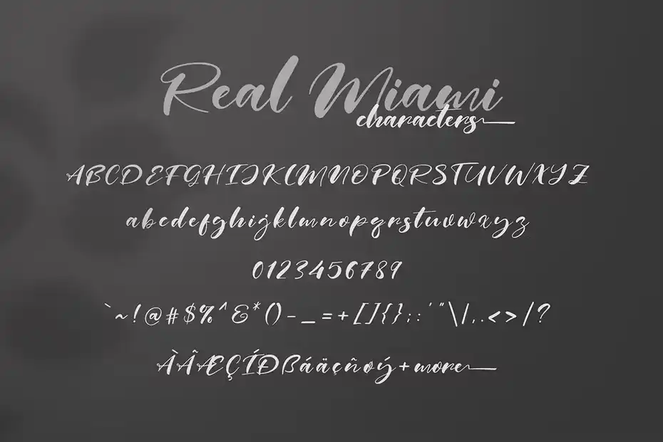 دانلود فونت انگلیسی دست نویس Real Miami Script - 4 فونت انگلیسی دست نویس Real Miami Script - 3