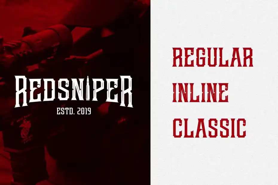 فونت انگلیسی کلاسیک Redsniper - 5