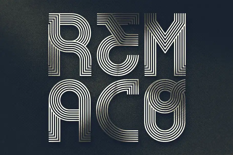فونت انگلیسی هندسی Remaco - Display Font - 1