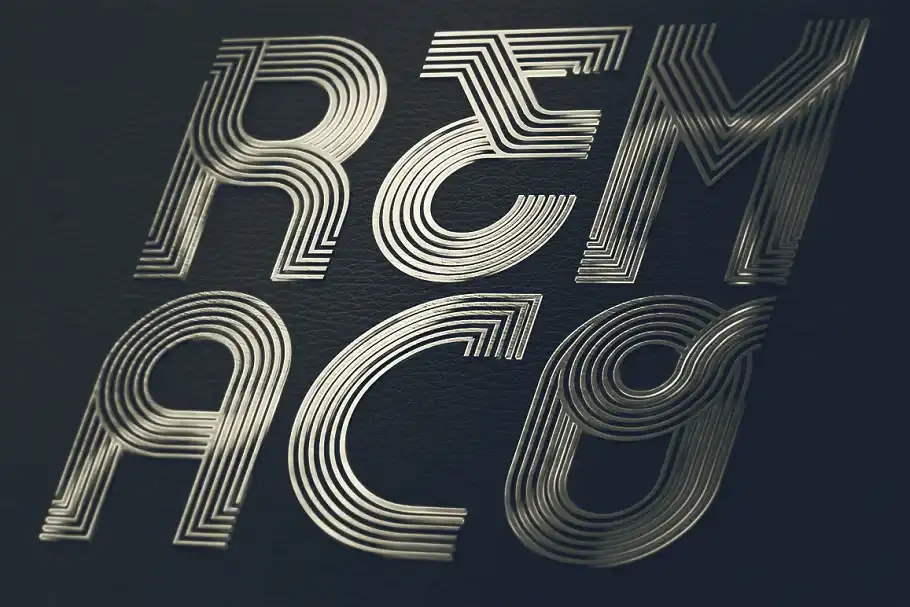 فونت انگلیسی هندسی Remaco - Display Font - 3