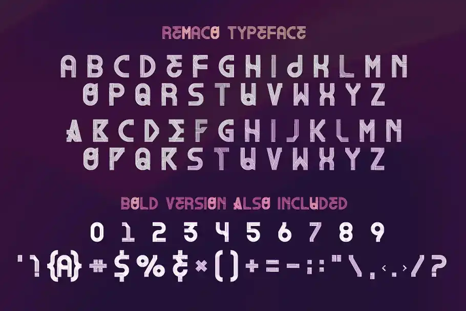 فونت انگلیسی هندسی Remaco - Display Font - 5