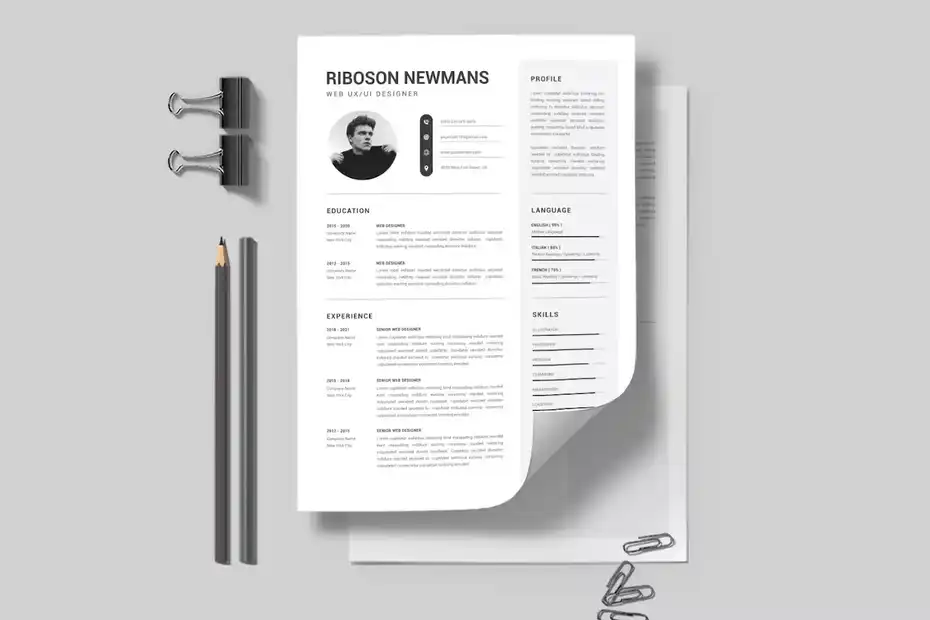 دانلود طرح وکتور رزومه Resume Template - 4 طرح وکتور رزومه Resume Template - 3