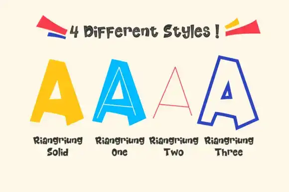فونت انگلیسی فانتزی Riangriung Font - 1