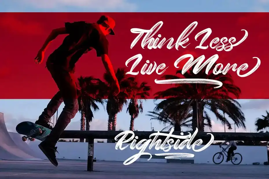 فونت انگلیسی دست نویس Rightside - Handwritten Font - 11