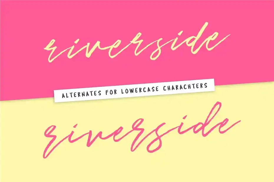 فونت انگلیسی دست نویس Riverside Avenue Script Font - 3