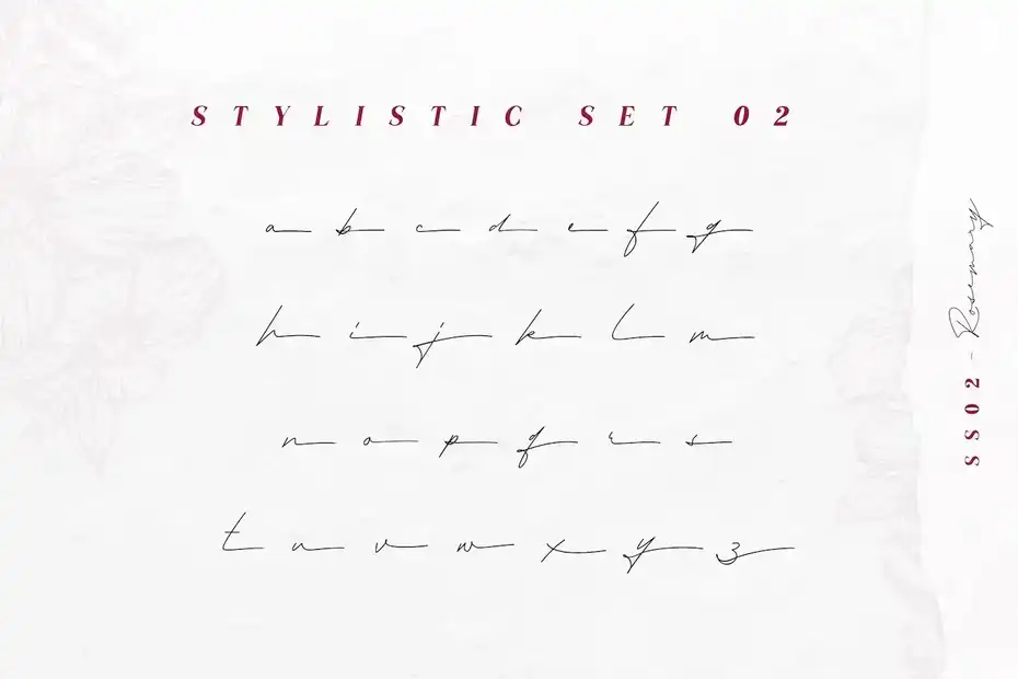 فونت انگلیسی به سبک امضا Rosemary Signature - 7