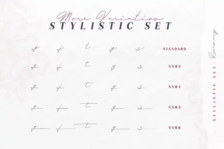 فونت انگلیسی به سبک امضا Rosemary Signature - 10