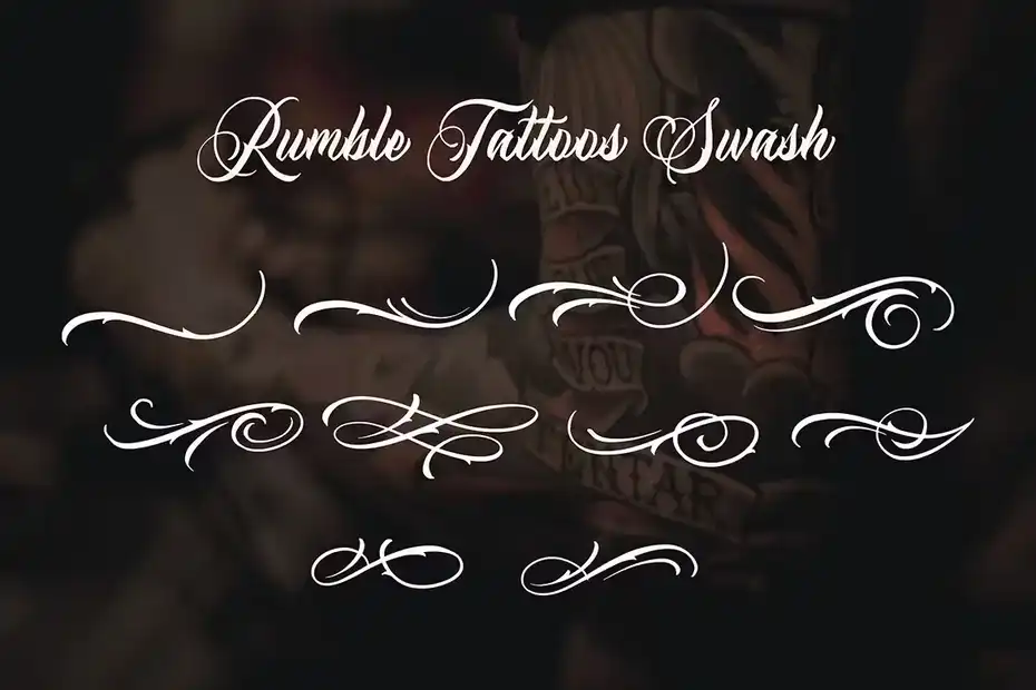 فونت انگلیسی تاتو Rumble Tattoos - Tattoos Typeface - 3