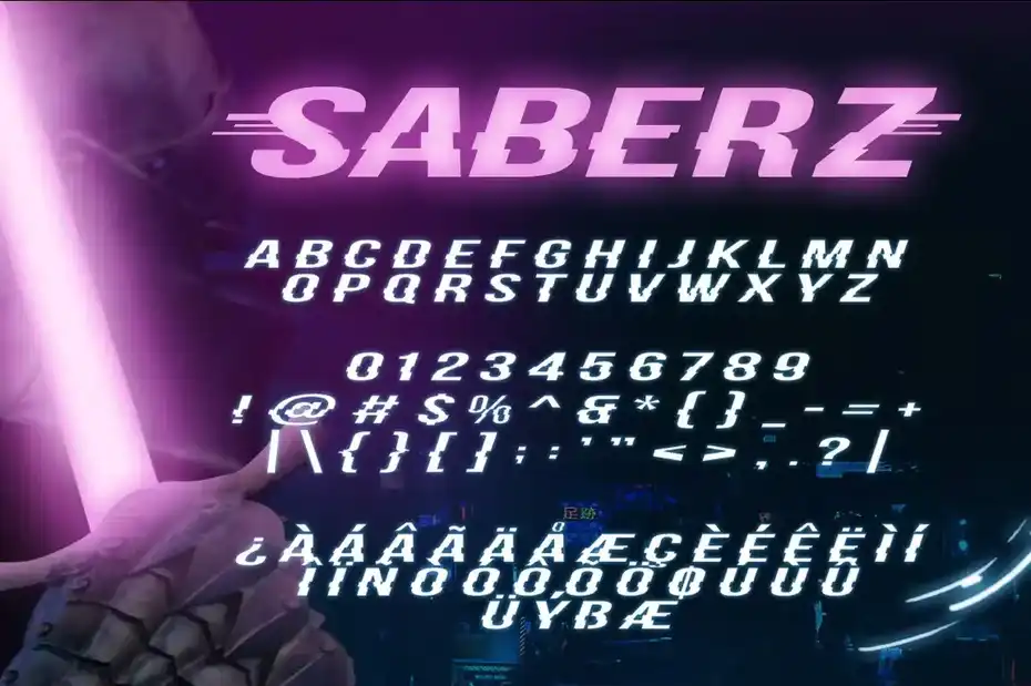دانلود فونت انگلیسی گرافیکی Saberz Font - 10 فونت انگلیسی گرافیکی Saberz Font - 9