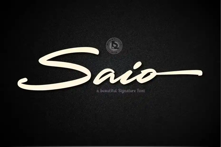 فونت انگلیسی به سبک امضا SAIO - Signature - 5