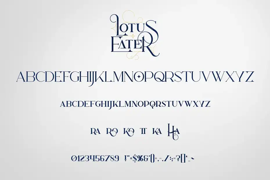 دانلود فونت وینتیج Lotus Eater - Vintage Font - 13 دانلود فونت وینتیج - 12