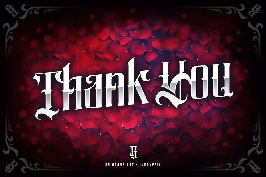 فونت انگلیسی تاتو Salliery - Blackletter Tattoo Font - 13