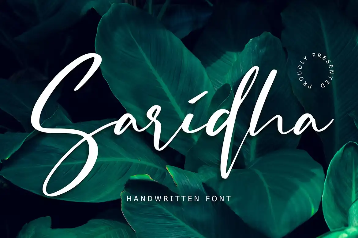 فونت انگلیسی دست نویس Saridha Handwritten Font - 14