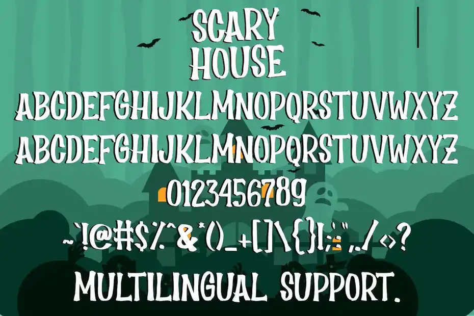 فونت انگلیسی ترسناک Scary House - Spooky Font - 1