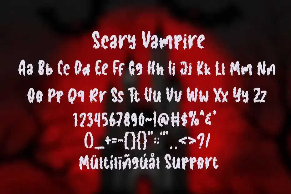 فونت انگلیسی ترسناک Scary Vampire - 5