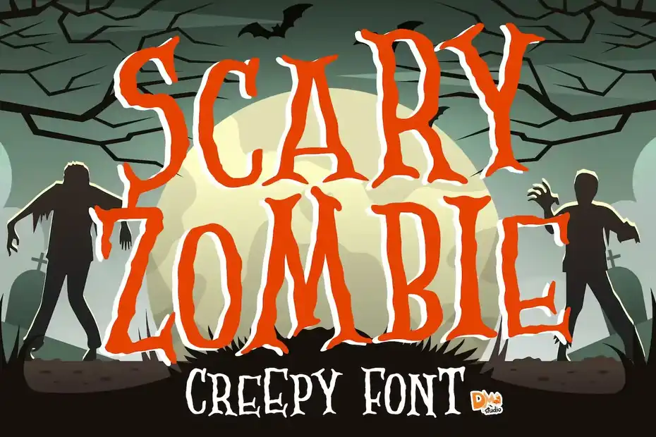 فونت انگلیسی ترسناک Scary Zombie - Spooky Font - 1