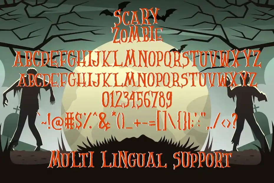 فونت انگلیسی ترسناک Scary Zombie - Spooky Font - 7