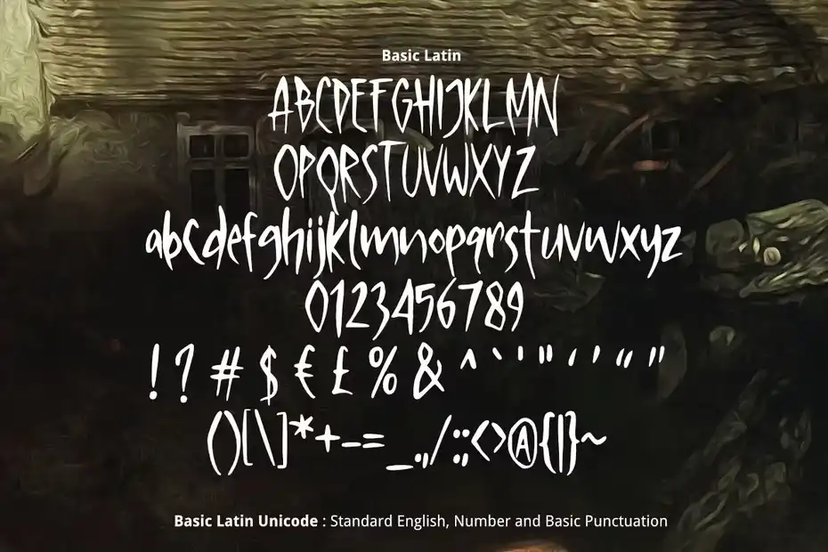 فونت انگلیسی ترسناک Silent Moon Scary Font - 5