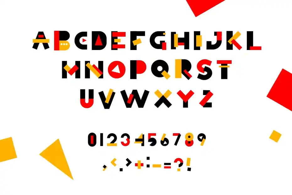 فونت انگلیسی هندسی Simbox| the color geometric font - 3