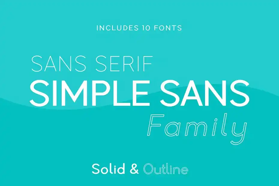 فونت انگلیسی ساده Simple Sans Family Font - 3