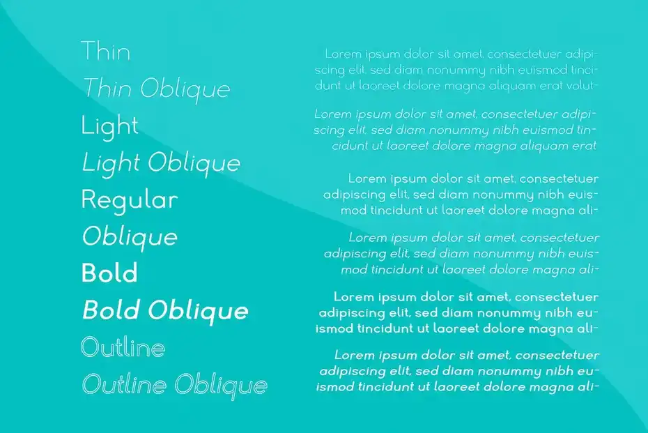 فونت انگلیسی ساده Simple Sans Family Font - 7