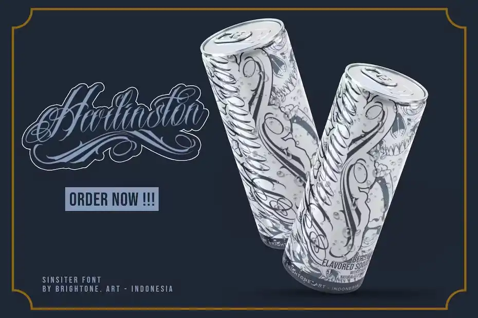 فونت انگلیسی تاتو Sinister - Tattoo Style - 3
