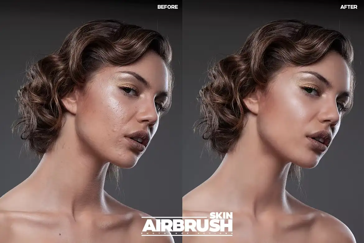 اکشن فتوشاپ روتوش پوست Skin AirBrush Photoshop Actions - 4