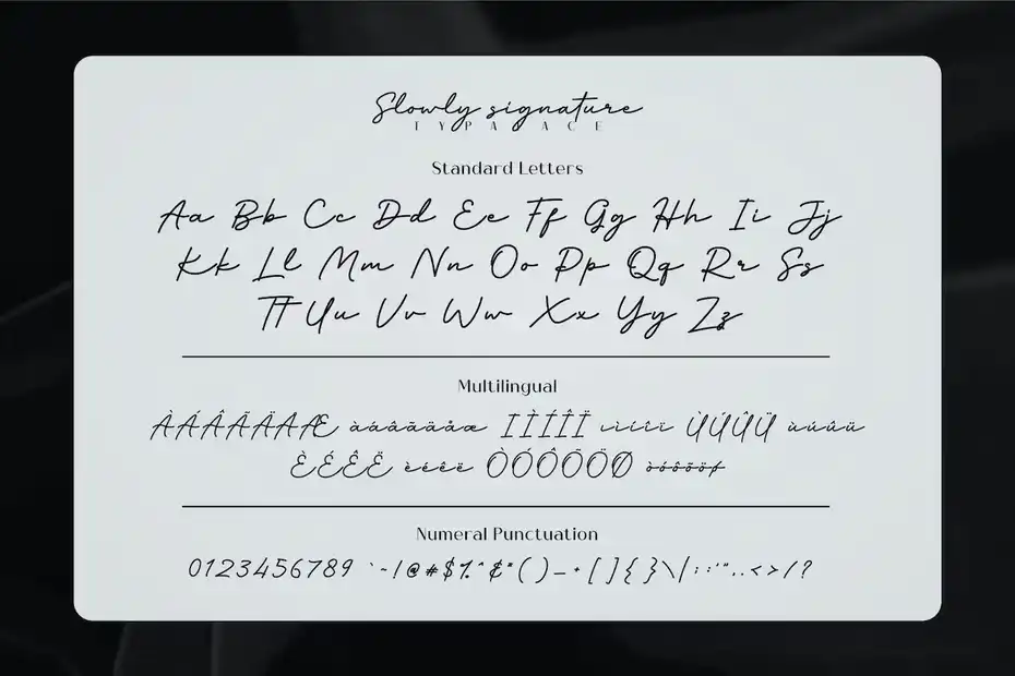 فونت انگلیسی به سبک امضا Slowly Signature - 7