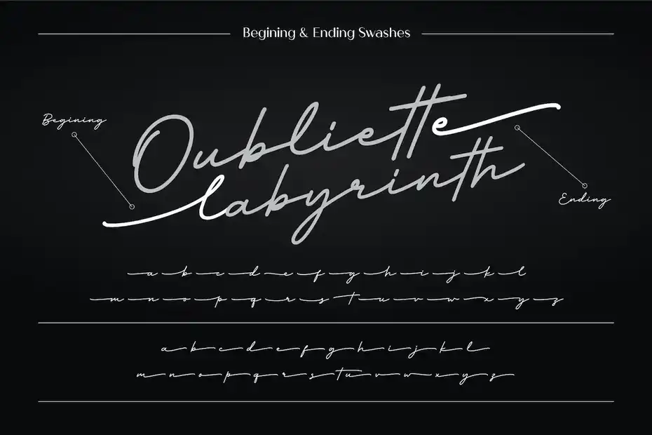 فونت انگلیسی به سبک امضا Slowly Signature - 9