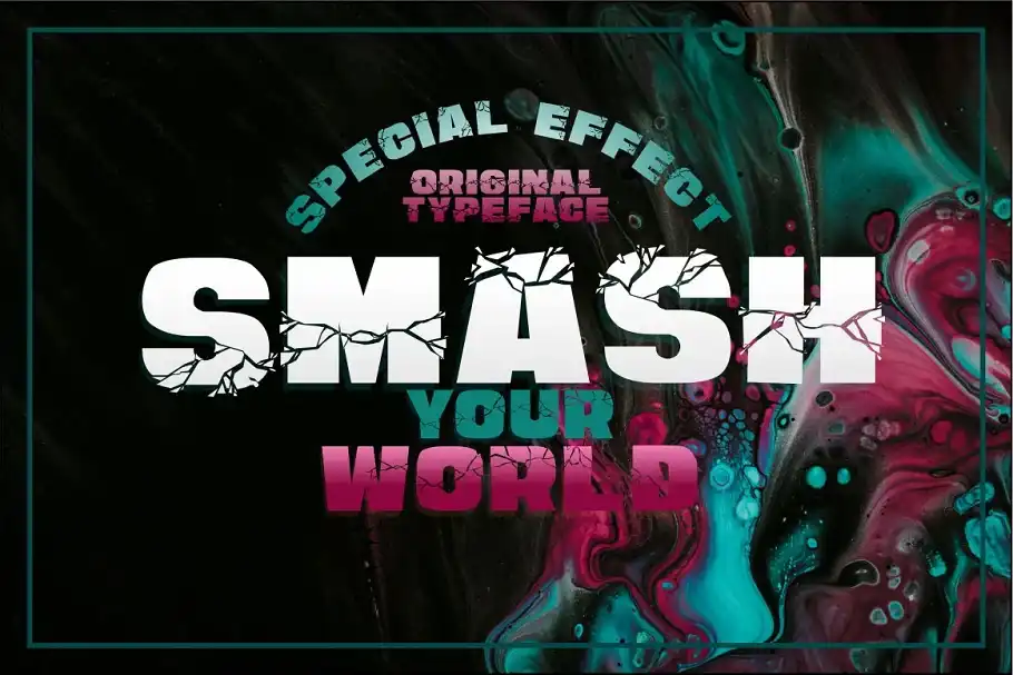 دانلود فونت انگلیسی گرافیکی SMASH WALL - 8 فونت انگلیسی گرافیکی SMASH WALL - 7