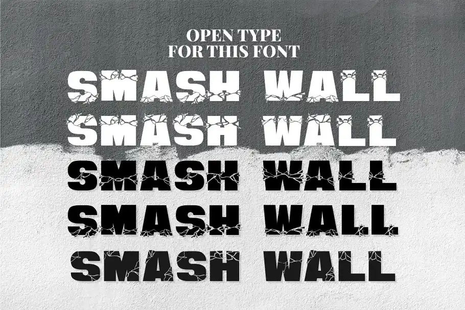 دانلود فونت انگلیسی گرافیکی SMASH WALL - 16 فونت انگلیسی گرافیکی SMASH WALL - 15