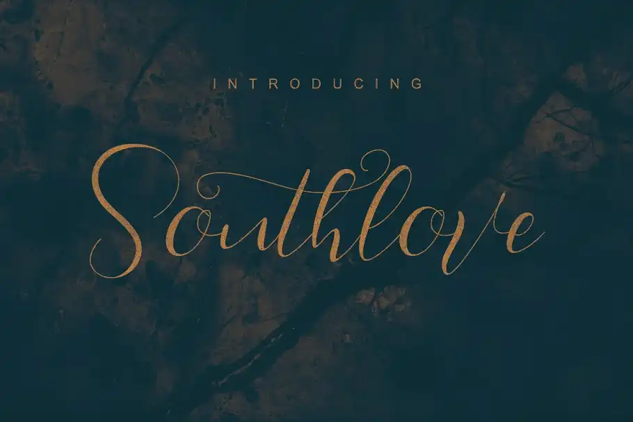 فونت انگلیسی دست نویس Southlove Script Font - 7