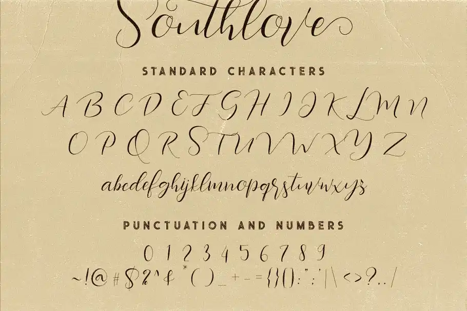 فونت انگلیسی دست نویس Southlove Script Font - 9