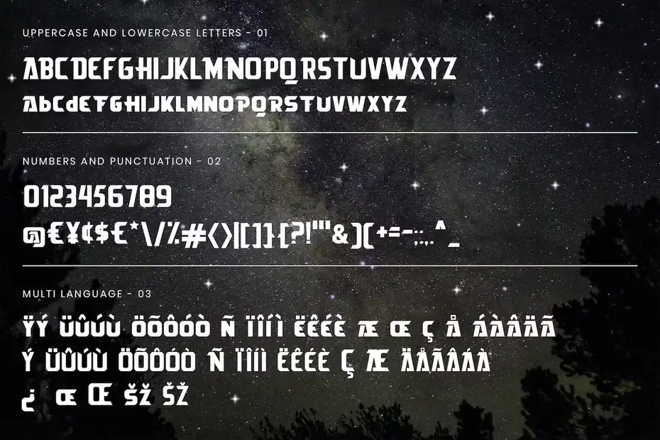 فونت انگلیسی مدرن Starlight - Font - 3