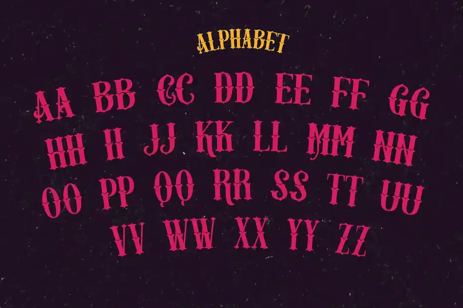 فونت انگلیسی تاتو STRATES VINTAGE TATTOO FONT - 1
