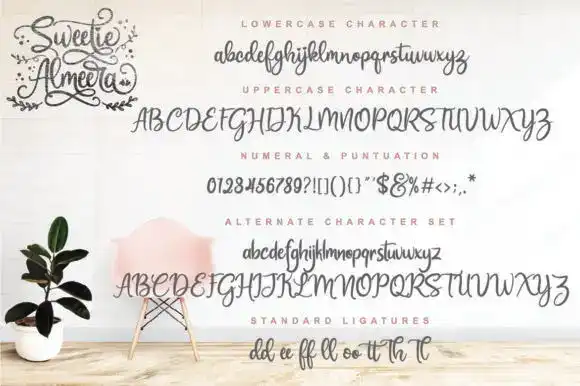 فونت انگلیسی Sweetie Almeera Font - 3
